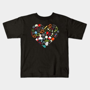 Chemistry heart love chemist science teacher Kids T-Shirt